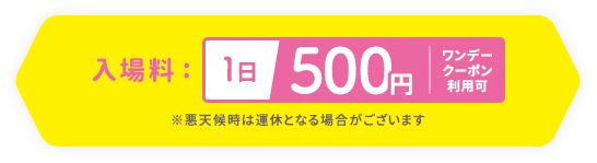 入場料:1日500円